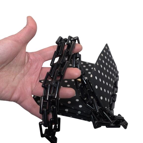 Vanessa Polka Dot Clutch Vtg Glam Girlhoodcore  Feminine Crossbody Convertible - Picture 6 of 13